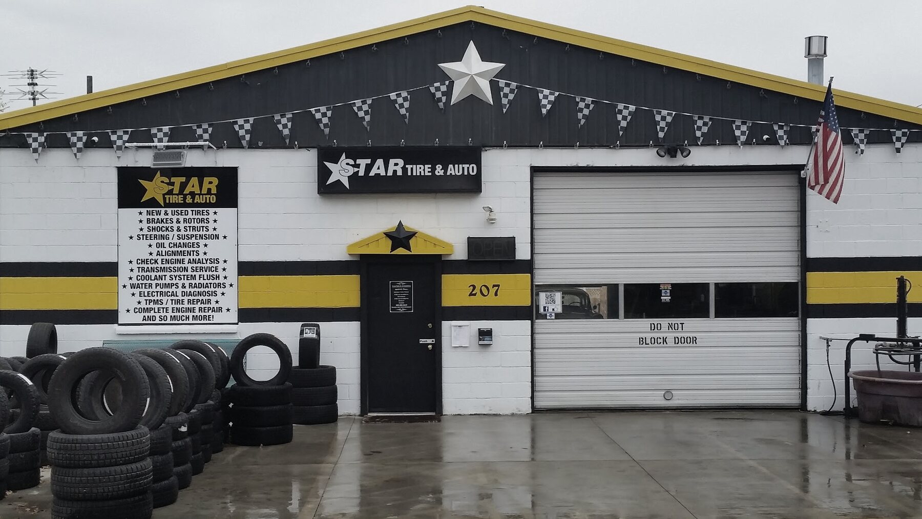 The Star Tire building on the corner of Star Road and State Street
